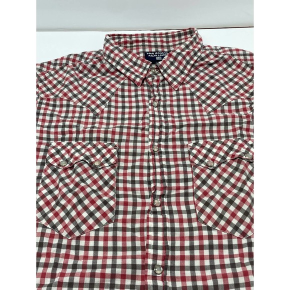 Vintage Polo Jeabs by Ralph‎ Lauren Short Sleeve Button Down Size Large See Pics - Picture 1 of 8